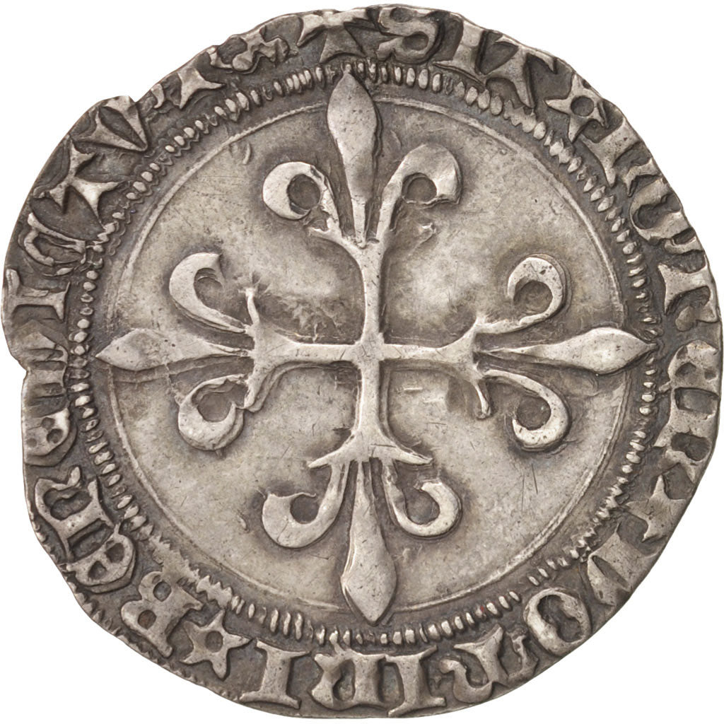 France, Louis XI, Gros De Roi, Lyons, EF(40-45), Silver, Duplessy:548