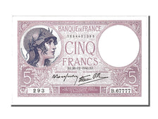 Billete, Francia, 5 Francs, 5 F 1917-1940 ''Violet'', 1940, 1940-12-26, EBC+