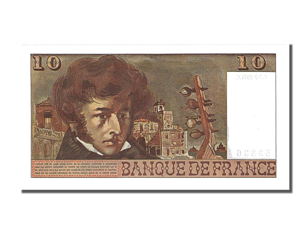 Banknote, France, 10 Francs, 10 F 1972-1978 ''Berlioz'', 1974, 1974-02-07