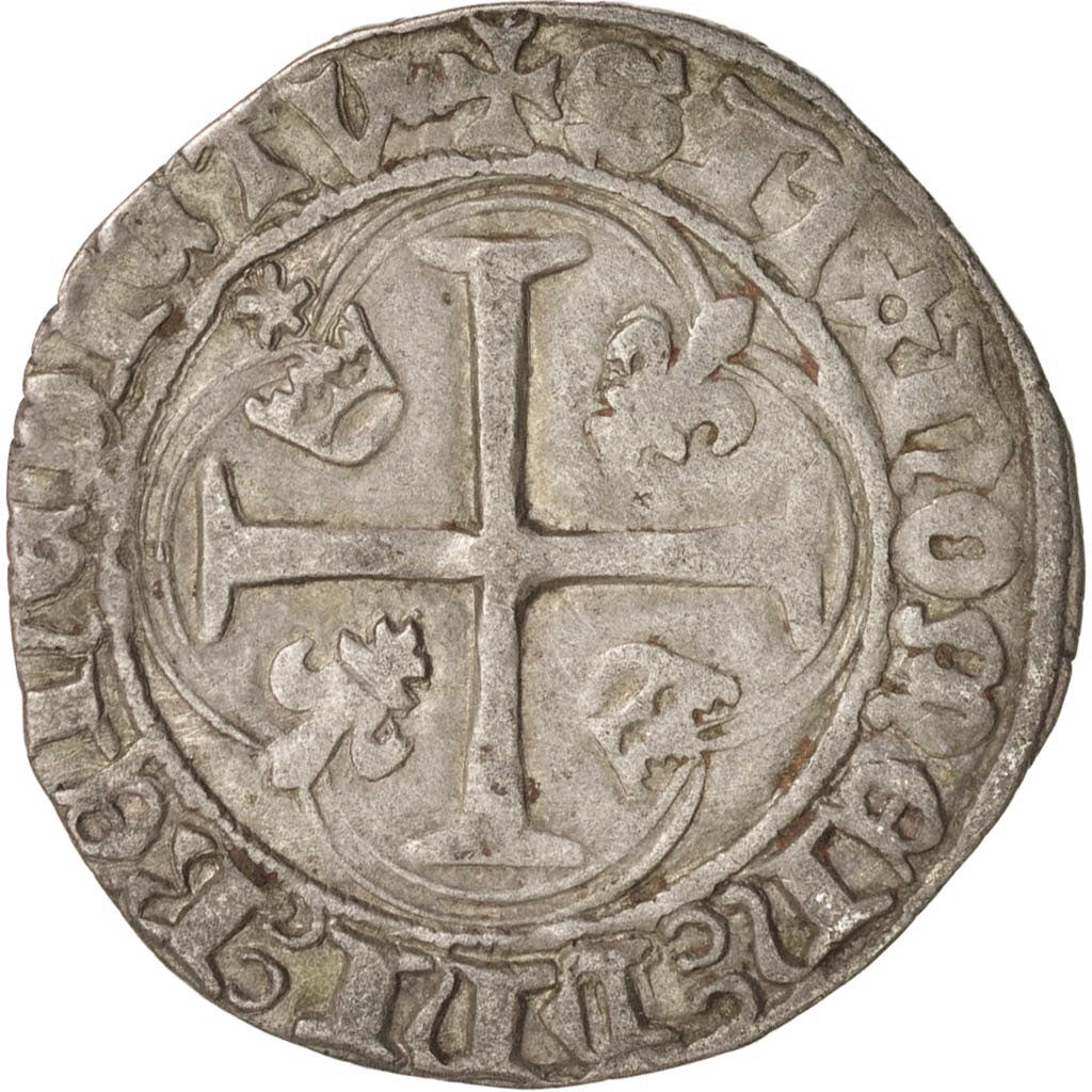 Munten, Frankrijk, Blanc à la couronne, Dijon, ZF, Billon, Duplessy:519C