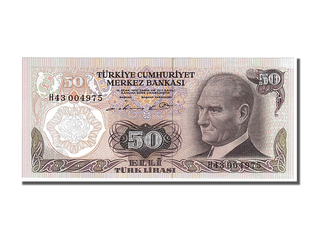 Turkey, 50 Lira, 1976, KM #188, UNC(65-70), H