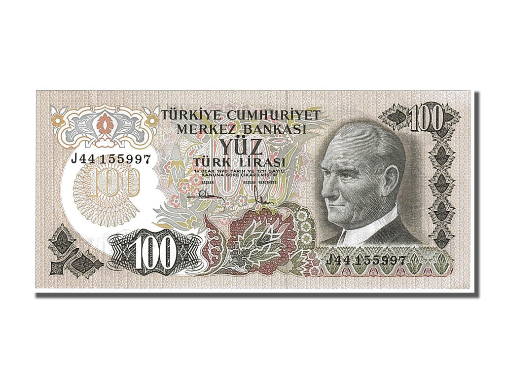 Turkey, 100 Lira, 1972, KM #189a, 1972-05-15, UNC(65-70), J