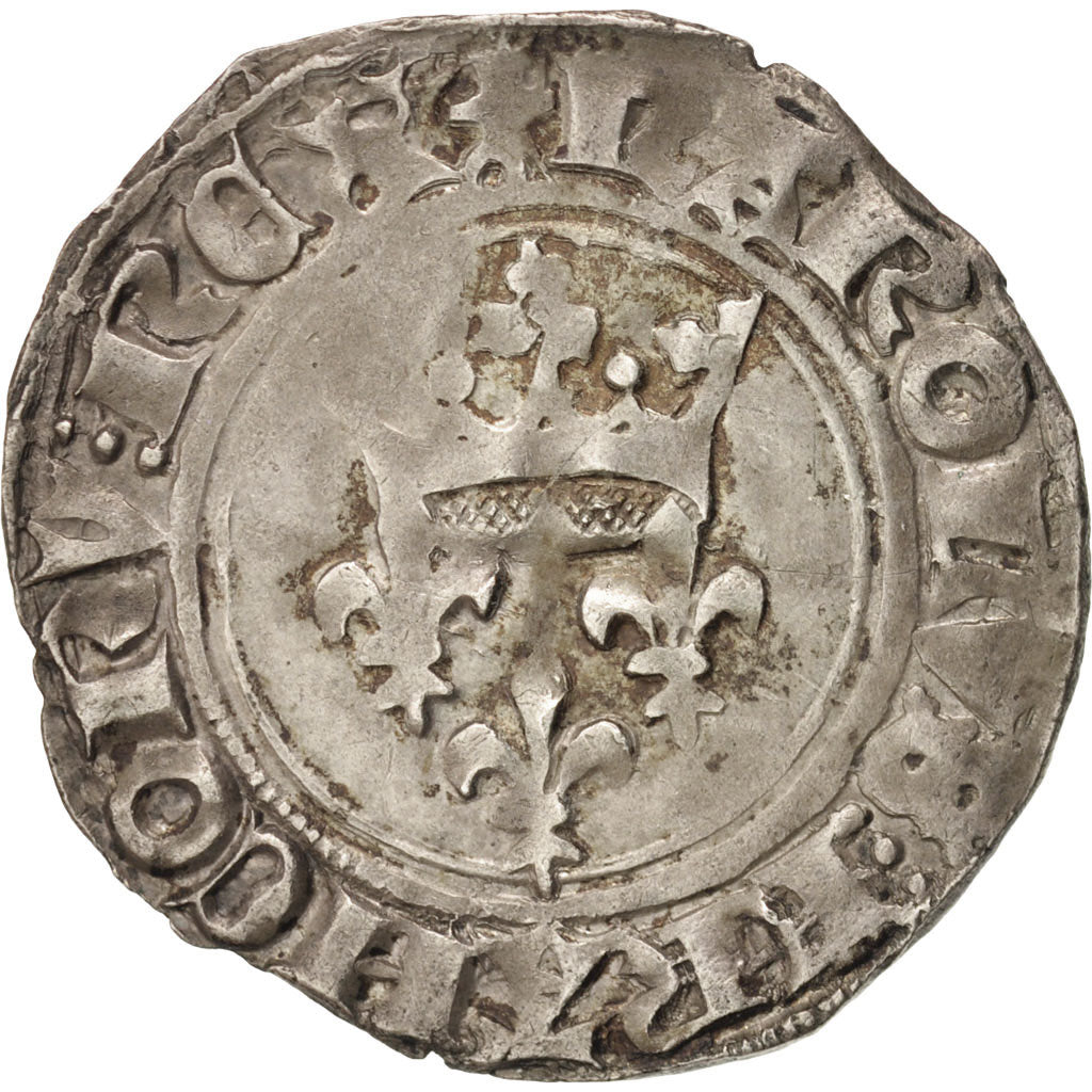 France, Charles VI, Florette 2nd emmission, Paris,EF(40-45),Billon,Duplessy:387A