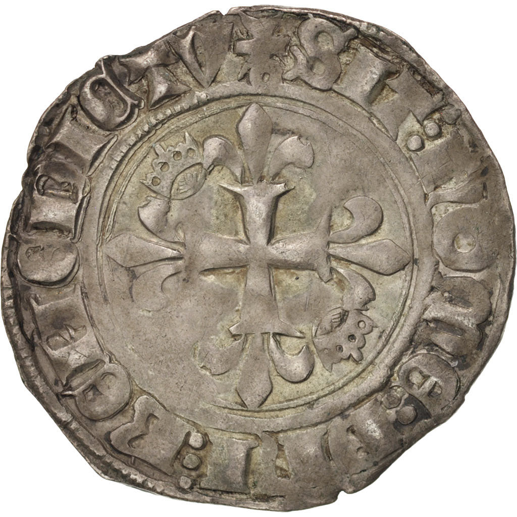 France, Charles VI, Florette 2nd emmission, Paris,EF(40-45),Billon,Duplessy:387A