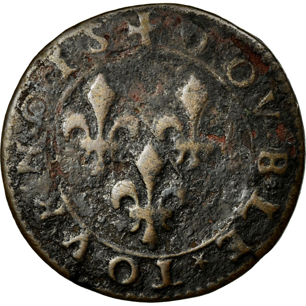 Monnaie, France, CHATEAU-RENAUD, Double Tournois, TB+, Cuivre, CGKL:662