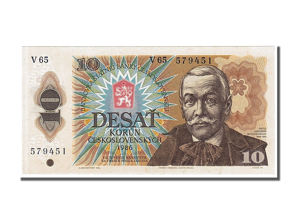 Banknote, Czechoslovakia, 10 Korun, 1986, UNC(65-70)