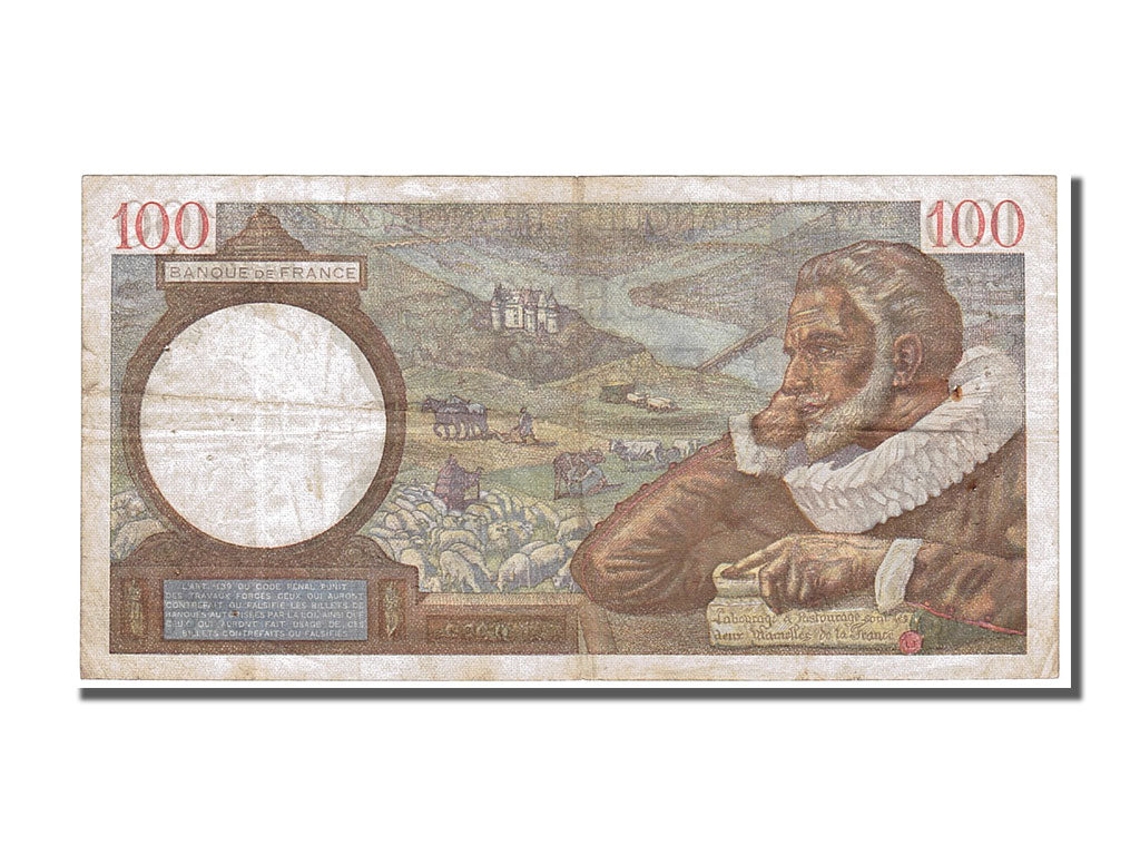 France, 100 Francs, 100 F 1939-1942 ''Sully'', 1942, KM #94, 1942-03-05,...