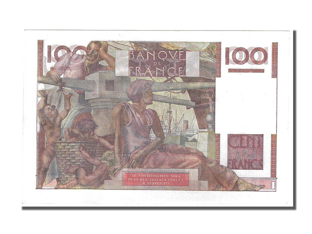 Banconote, Francia, 100 Francs, 100 F 1945-1954 ''Jeune Paysan'', 1949