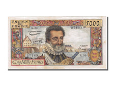 France, 5000 Francs, 5 000 F 1957-1958 ''Henri IV'', 1958, KM #135a,...