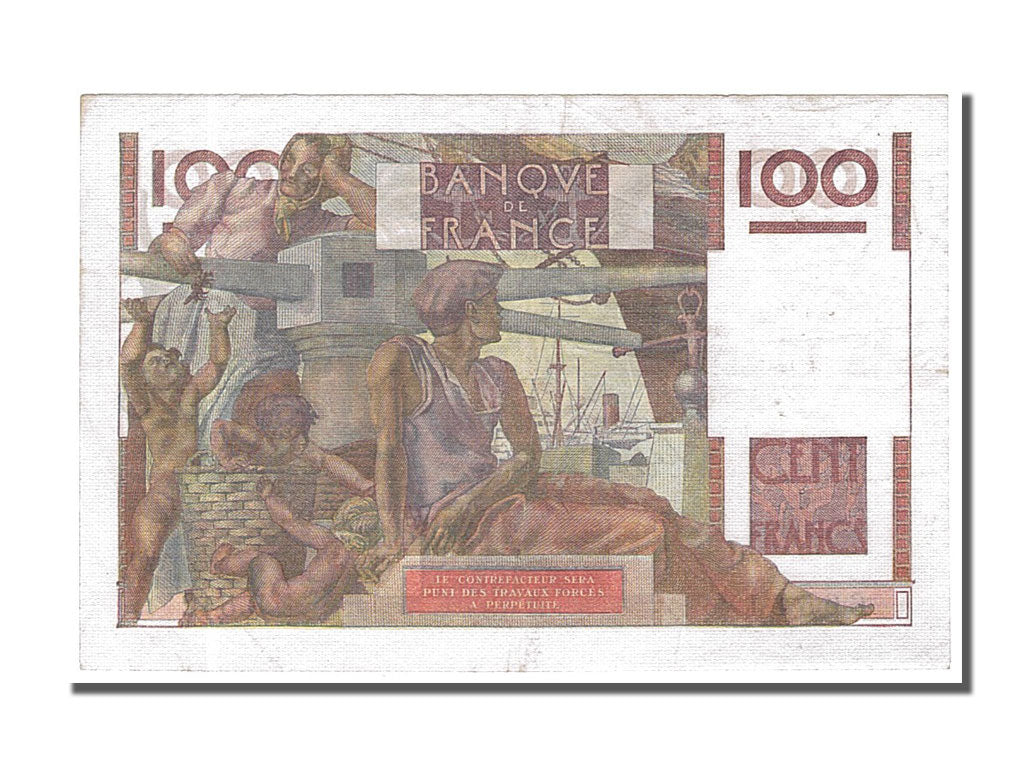 France, 100 Francs, 100 F 1945-1954 ''Jeune Paysan'', 1953, KM #128d,...