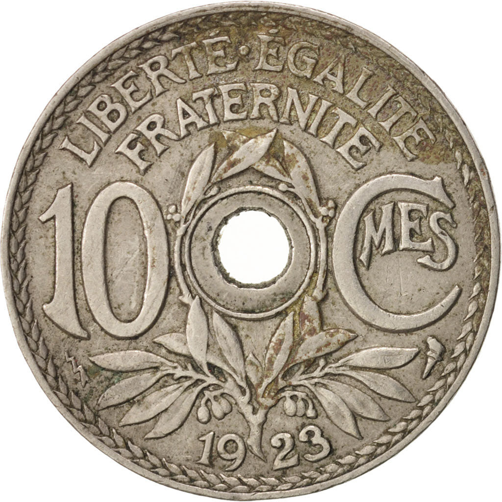 France, Lindauer, 10 Centimes, 1923, Poissy, TTB, Copper-nickel, KM:866a