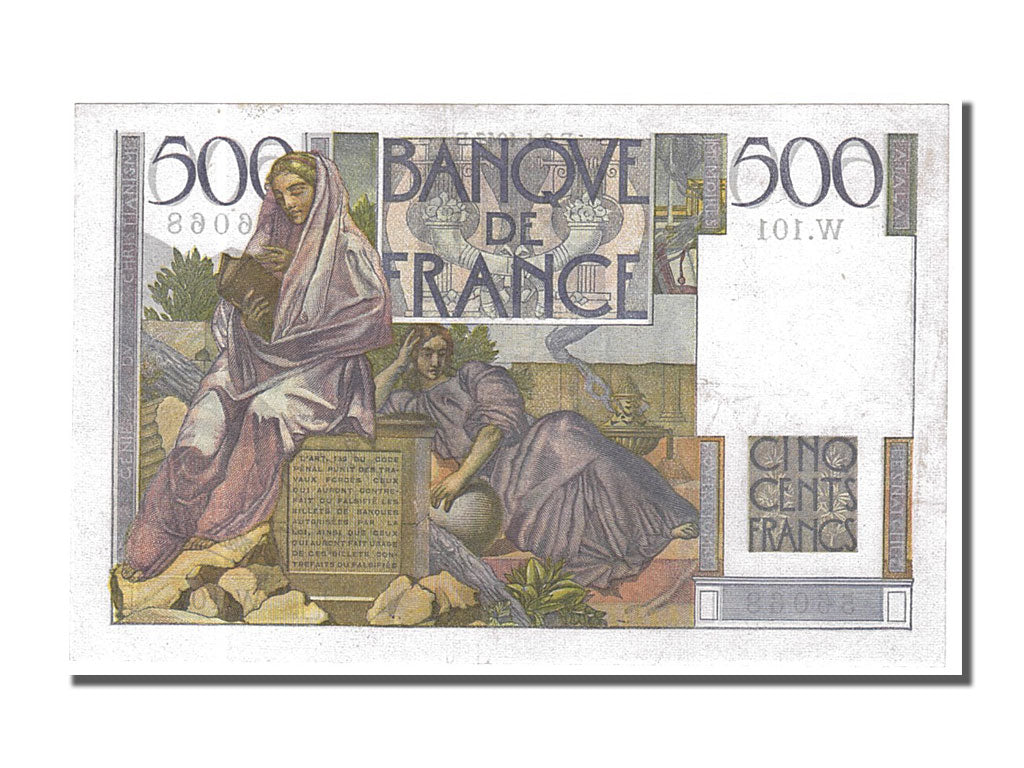Banknote, France, 500 Francs, 500 F 1945-1953 ''Chateaubriand'', 1947
