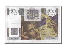 Banknot, Francja, 500 Francs, Chateaubriand, 1952, 1952-07-03, VF(30-35)