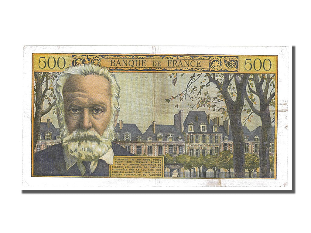Banknote, France, 500 Francs, 500 F 1954-1958 ''Victor Hugo'', 1954, 1954-09-02