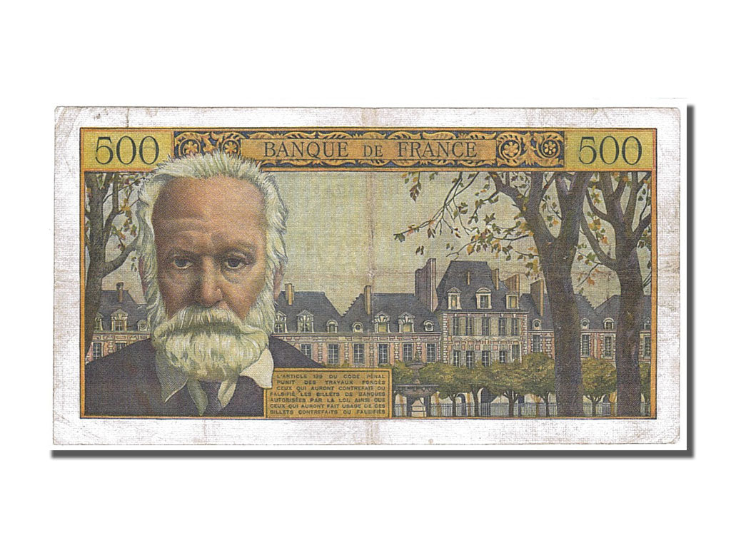 France, 500 Francs, 500 F 1954-1958 ''Victor Hugo'', 1958, KM #133b,...