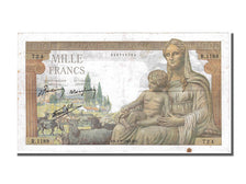 France, 1000 Francs, 1 000 F 1942-1943 ''Déesse Déméter'', 1942, KM #102, 194...