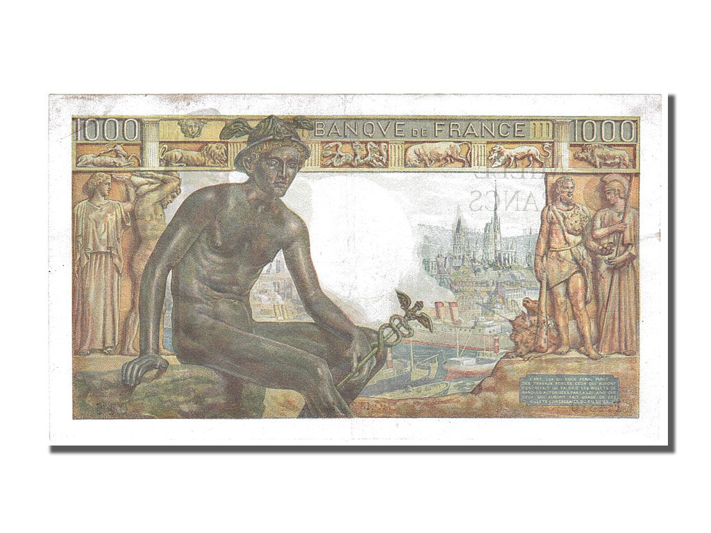 France, 1000 Francs, 1 000 F 1942-1943 ''Déesse Déméter'', 1943, KM #102, 194...