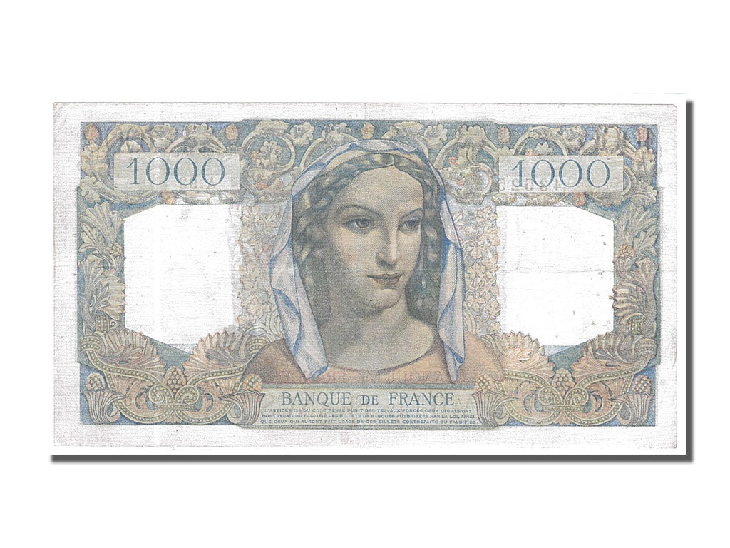 France, 1000 Francs, 1 000 F 1945-1950 ''Minerve et Hercule'', 1945, KM #130a,..