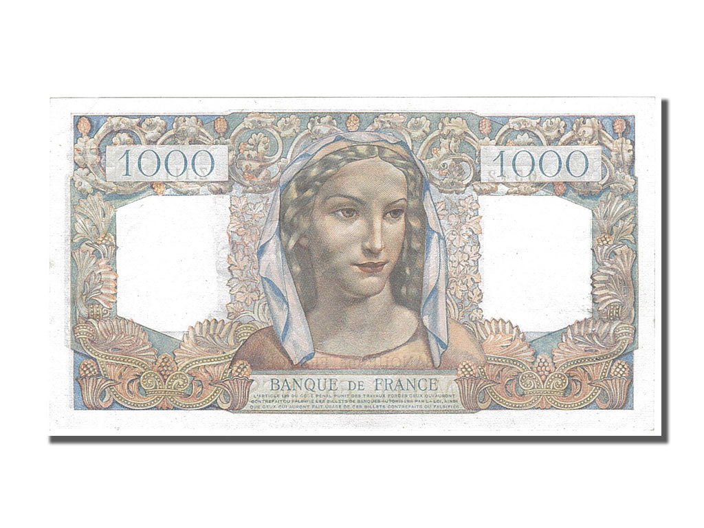 Banknote, France, 1000 Francs, 1 000 F 1945-1950 ''Minerve et Hercule'', 1945
