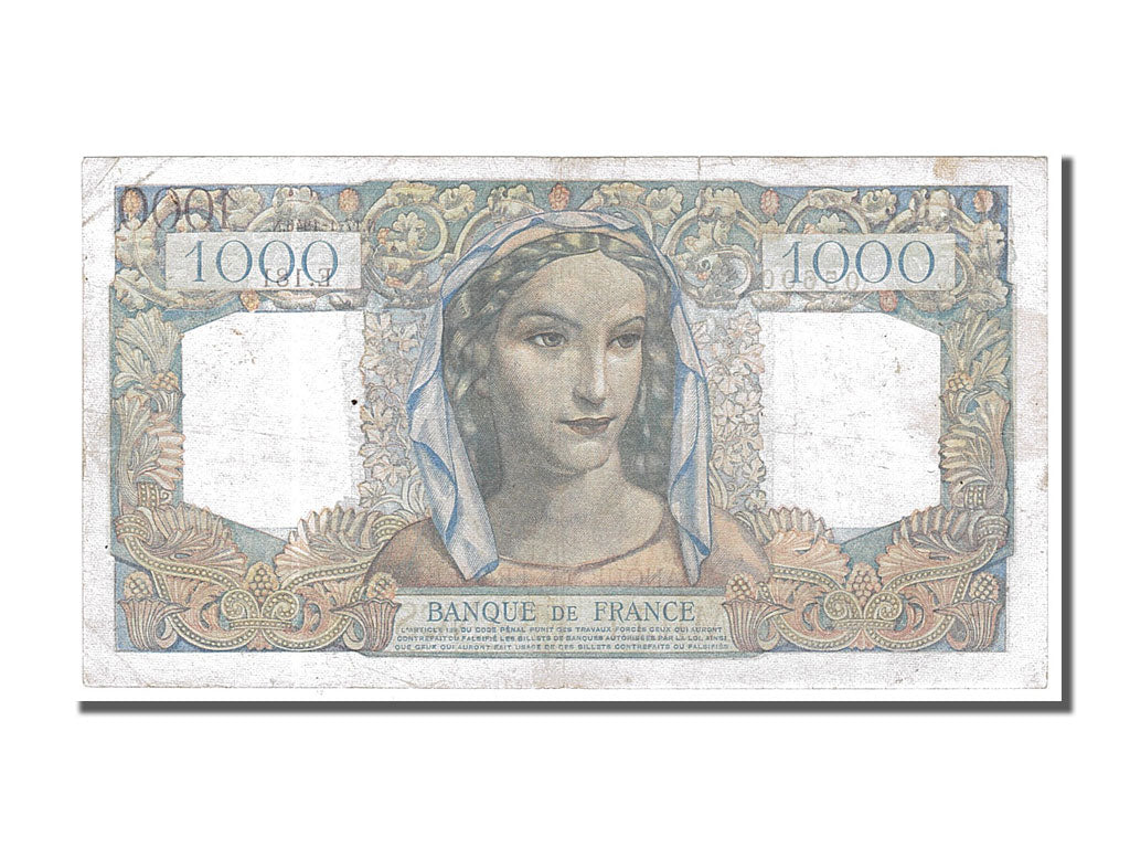 France, 1000 Francs, 1 000 F 1945-1950 ''Minerve et Hercule'', 1946, KM #130a,..