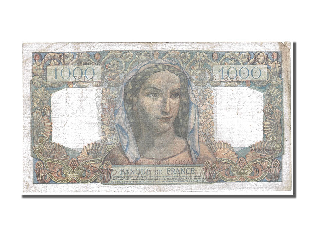 France, 1000 Francs, 1 000 F 1945-1950 ''Minerve et Hercule'', 1946, KM #130a,..
