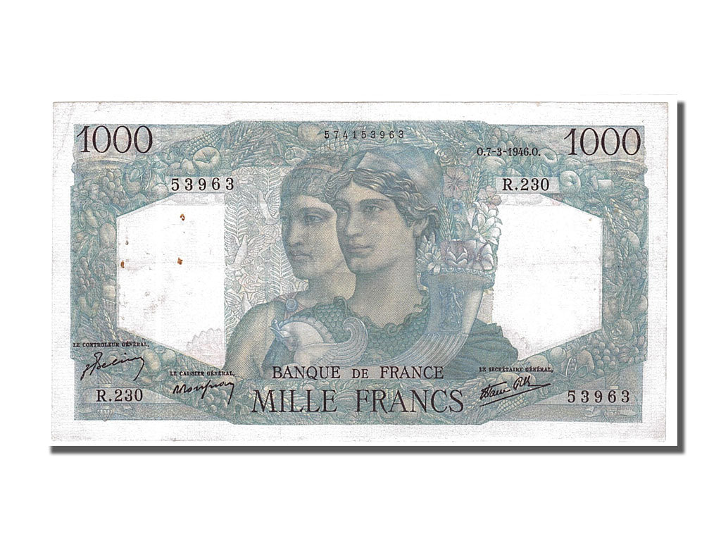 Billet, France, 1000 Francs, 1 000 F 1945-1950 ''Minerve et Hercule'', 1946
