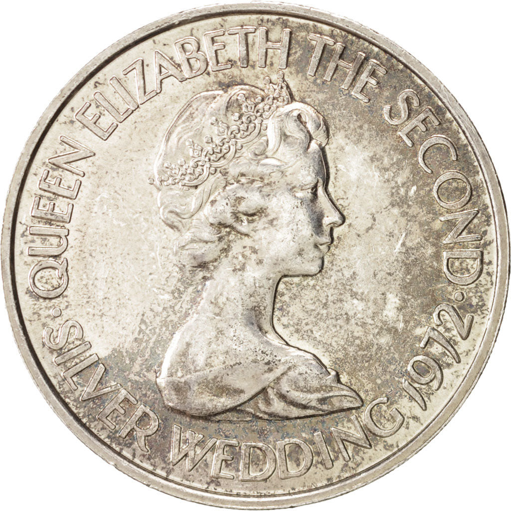 Jersey, Elizabeth II, 2 Pounds, 1972, AU(55-58), Silver, KM:37