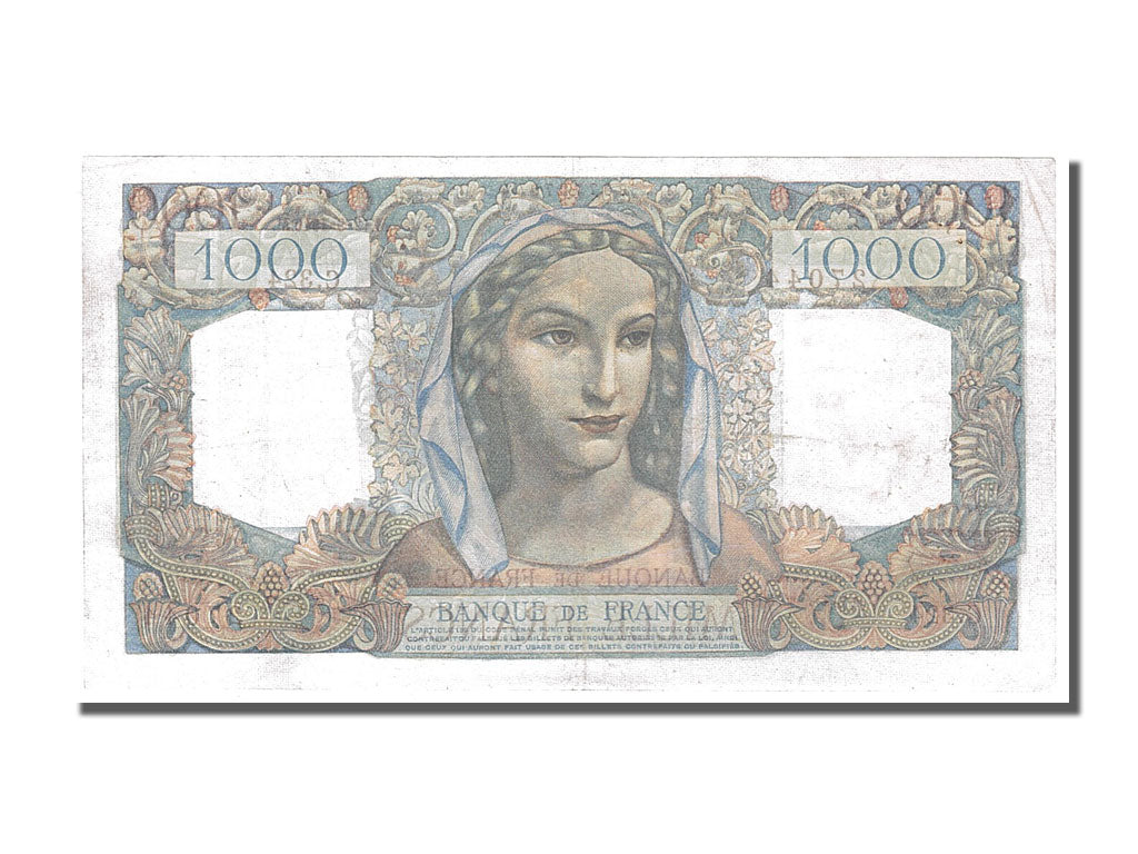 Banknote, France, 1000 Francs, 1 000 F 1945-1950 ''Minerve et Hercule'', 1946