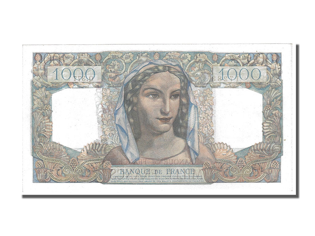 France, 1000 Francs, 1 000 F 1945-1950 ''Minerve et Hercule'', 1948, KM #130b,..