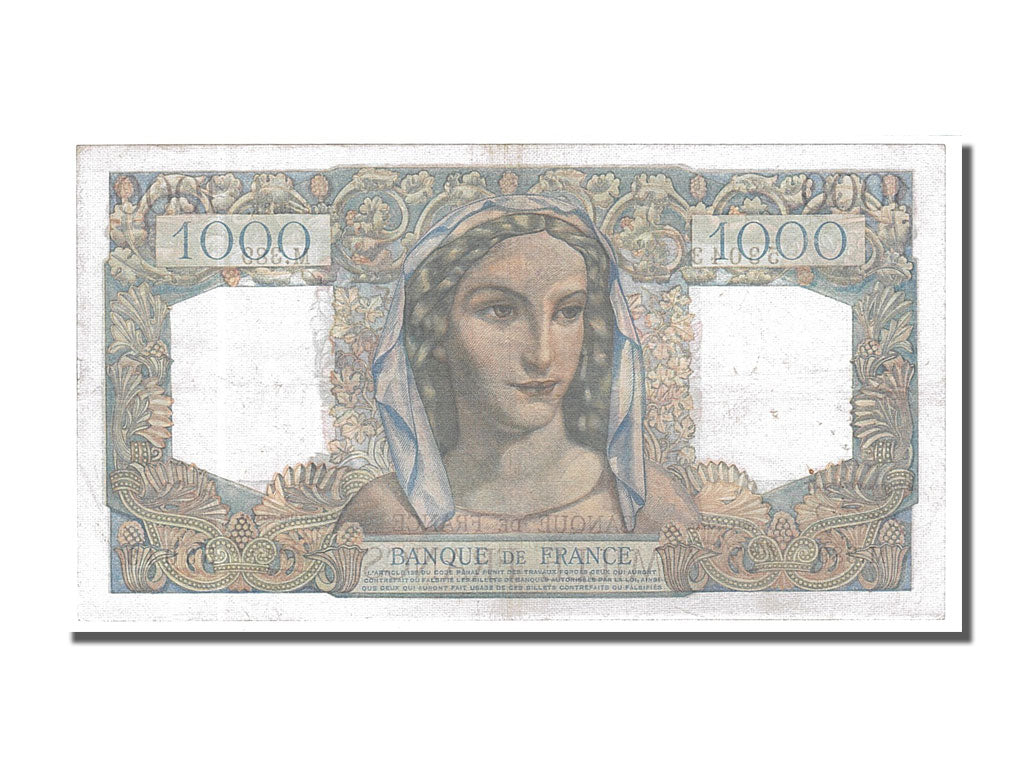 France, 1000 Francs, 1 000 F 1945-1950 ''Minerve et Hercule'', 1948, KM #130b,..