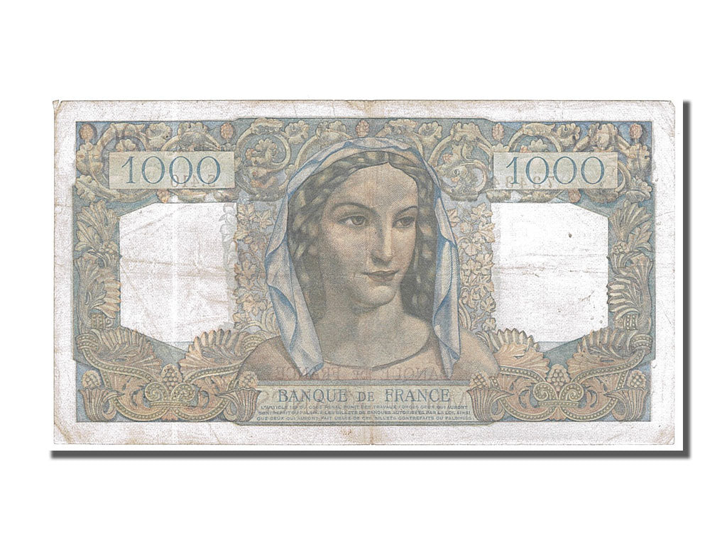France, 1000 Francs, 1 000 F 1945-1950 ''Minerve et Hercule'', 1948, KM #130b,..