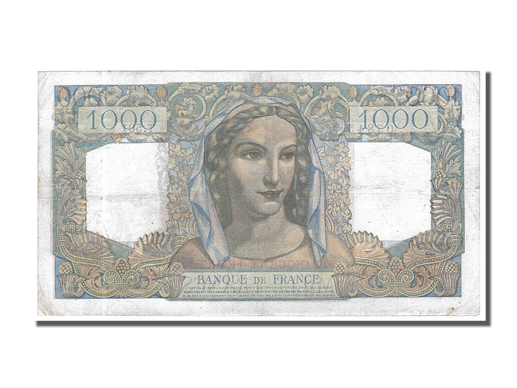 France, 1000 Francs, 1 000 F 1945-1950 ''Minerve et Hercule'', 1948, KM #130b,..