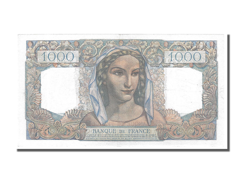 France, 1000 Francs, 1 000 F 1945-1950 ''Minerve et Hercule'', 1949, KM #130b,..