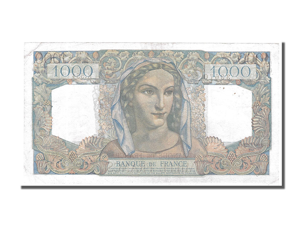 Banknote, France, 1000 Francs, 1 000 F 1945-1950 ''Minerve et Hercule'', 1949
