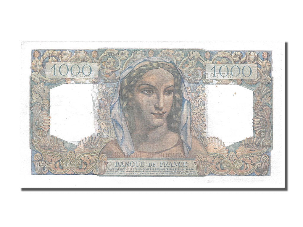 Geldschein, Frankreich, 1000 Francs, 1 000 F 1945-1950 ''Minerve et Hercule''