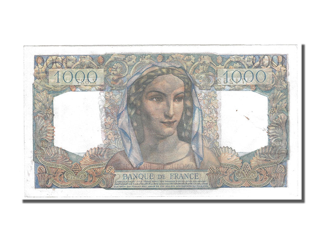 France, 1000 Francs, 1 000 F 1945-1950 ''Minerve et Hercule'', 1949, KM #130b,..