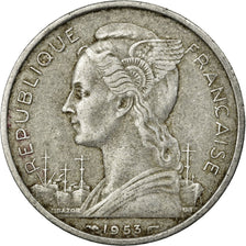 Coin, Madagascar, 5 Francs, 1953, Paris, EF(40-45), Aluminum, KM:5