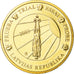 Letland, Medaille, 50 C, Essai Trial, 2003, FDC, Copper-Nickel Gilt