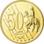 Latvia, Medaille, 50 C, Essai Trial, 2003, STGL, Copper-Nickel Gilt