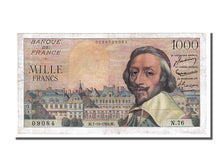France, 1000 Francs, 1 000 F 1953-1957 ''Richelieu'', 1954, KM #134a,...