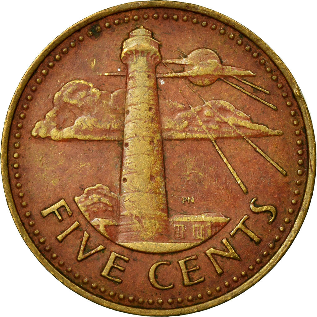 Coin, Barbados, 5 Cents, 1973, Franklin Mint, EF(40-45), Brass, KM:11