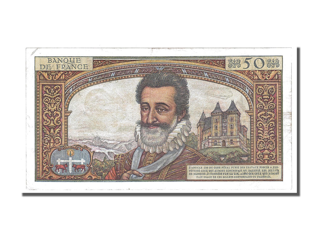 Francia, 50 Nouveaux Francs, 50 NF 1959-1961 ''Henri IV'', 1959, KM:143a, 195...