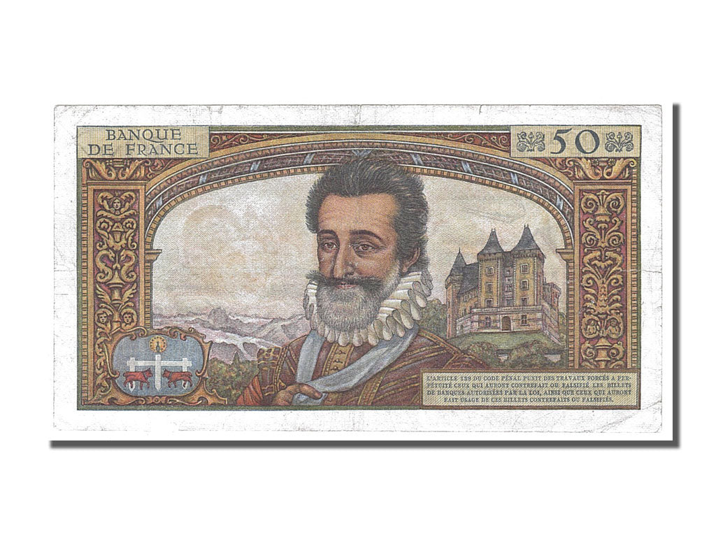 France, 50 Nouveaux Francs, 50 NF 1959-1961 ''Henri IV'', 1959, KM #143a,...
