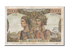 Francia, 5000 Francs, 5 000 F 1949-1957 ''Terre et Mer'', 1953, KM:131c, 1953...