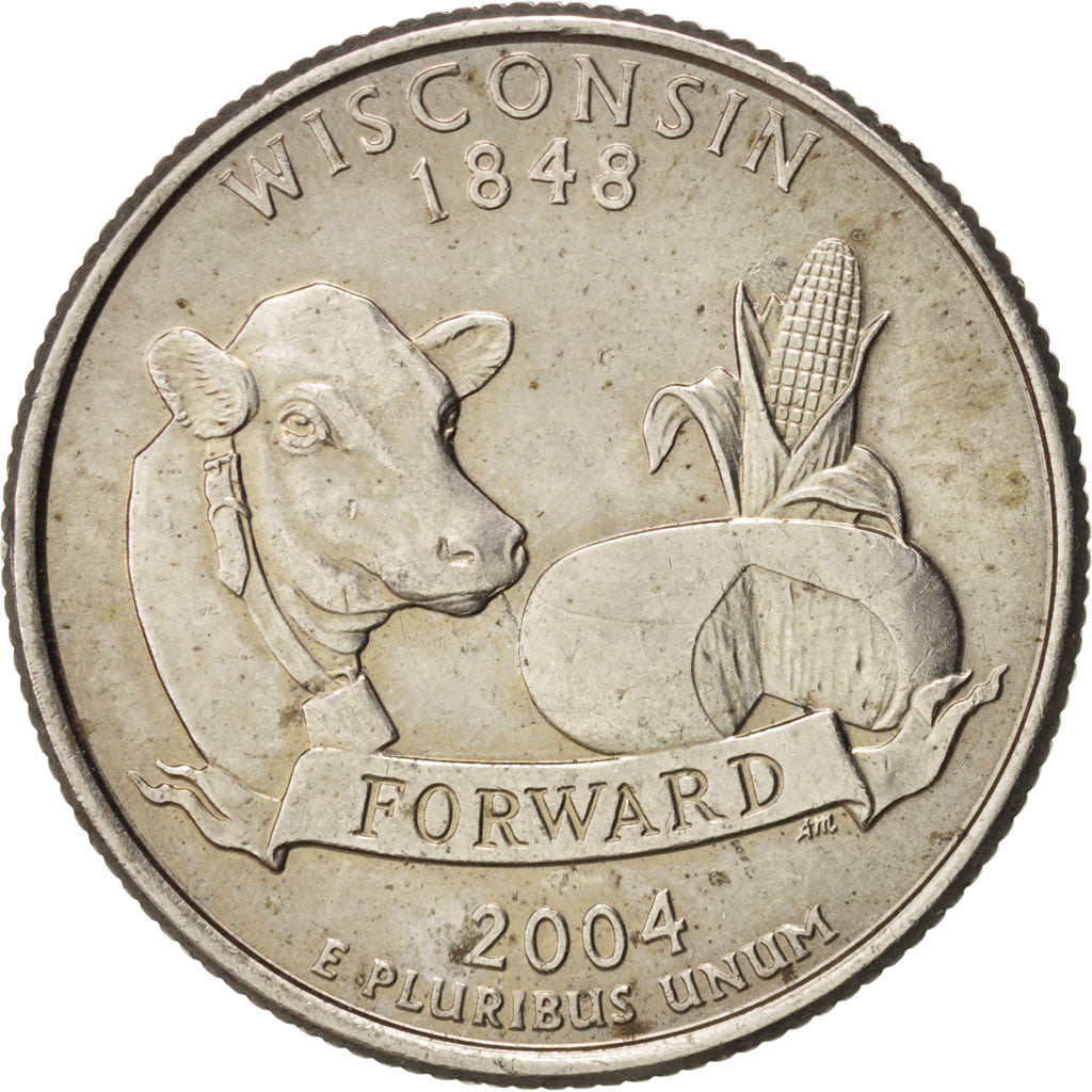 United States, Quarter, 2004, U.S. Mint, Philadelphia, AU(55-58), KM 359
