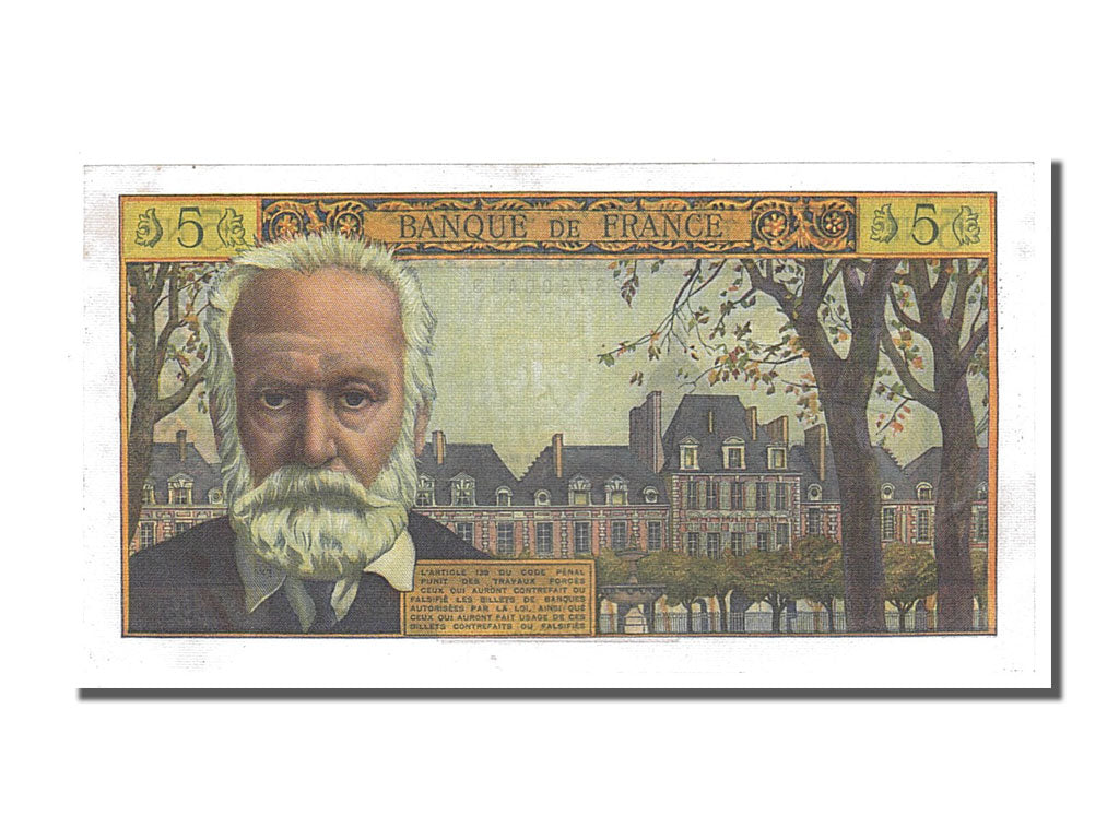 Banconote, Francia, 5 Nouveaux Francs, 5 NF 1959-1965 ''Victor Hugo'', 1963