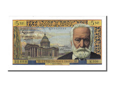 Biljet, Frankrijk, 5 Nouveaux Francs, 5 NF 1959-1965 ''Victor Hugo'', 1963