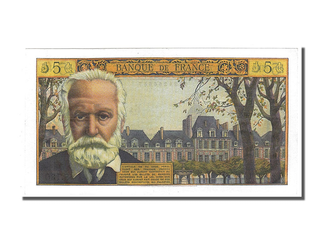 Biljet, Frankrijk, 5 Nouveaux Francs, 5 NF 1959-1965 ''Victor Hugo'', 1964