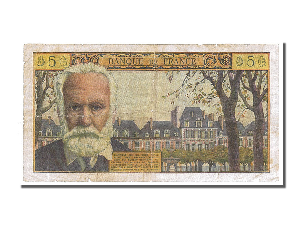 Francia, 5 Nouveaux Francs, 5 NF 1959-1965 ''Victor Hugo'', 1965, KM:141a, 19...