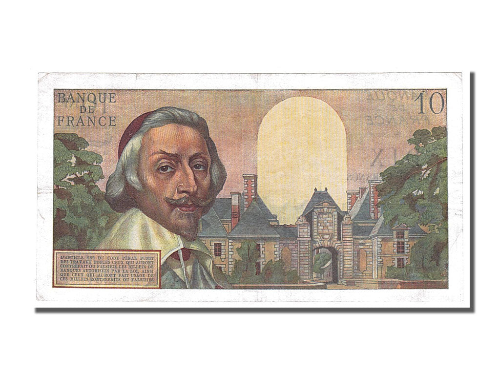 France, 10 Nouveaux Francs, 10 NF 1959-1963 ''Richelieu'', 1959, KM #142a,...